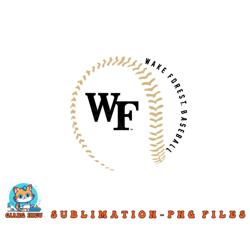 Wake Forest Demon Deacons Baseball Fastball White png, digital download copy.jpg