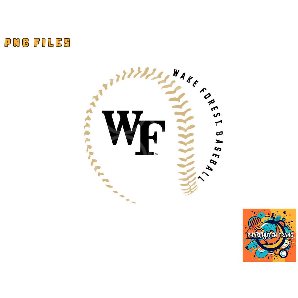 Wake Forest Demon Deacons Baseball Fastball White png, digital download copy.jpg