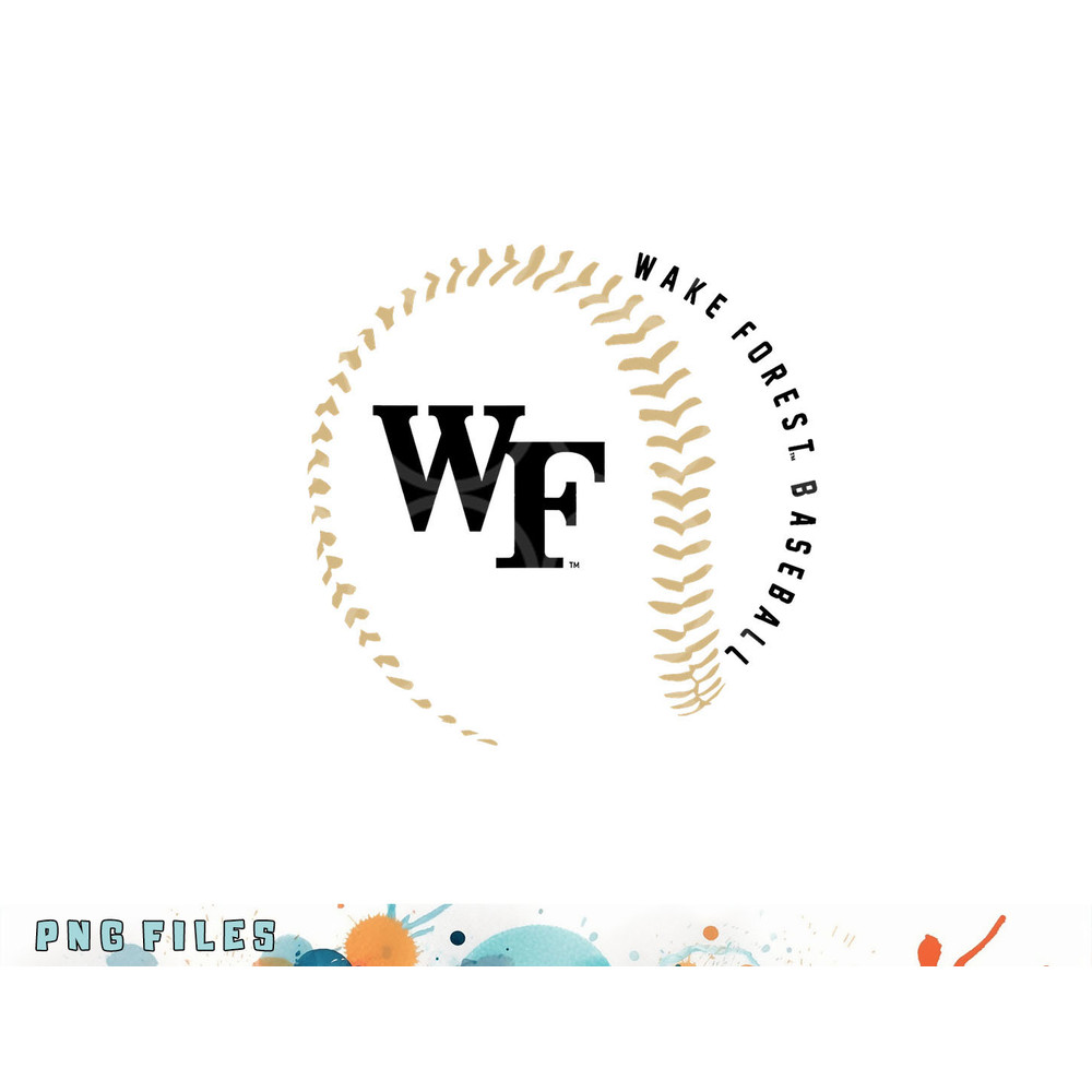 Wake Forest Demon Deacons Baseball Fastball White png, digital download copy.jpg