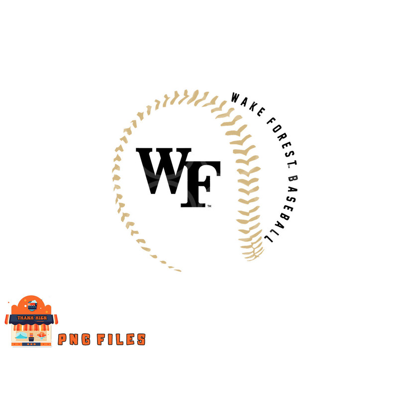 Wake Forest Demon Deacons Baseball Fastball White png, digital download copy.jpg