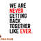 We Are Never Getting Back Together Like Ever For Men Women png, digital download copy.jpg