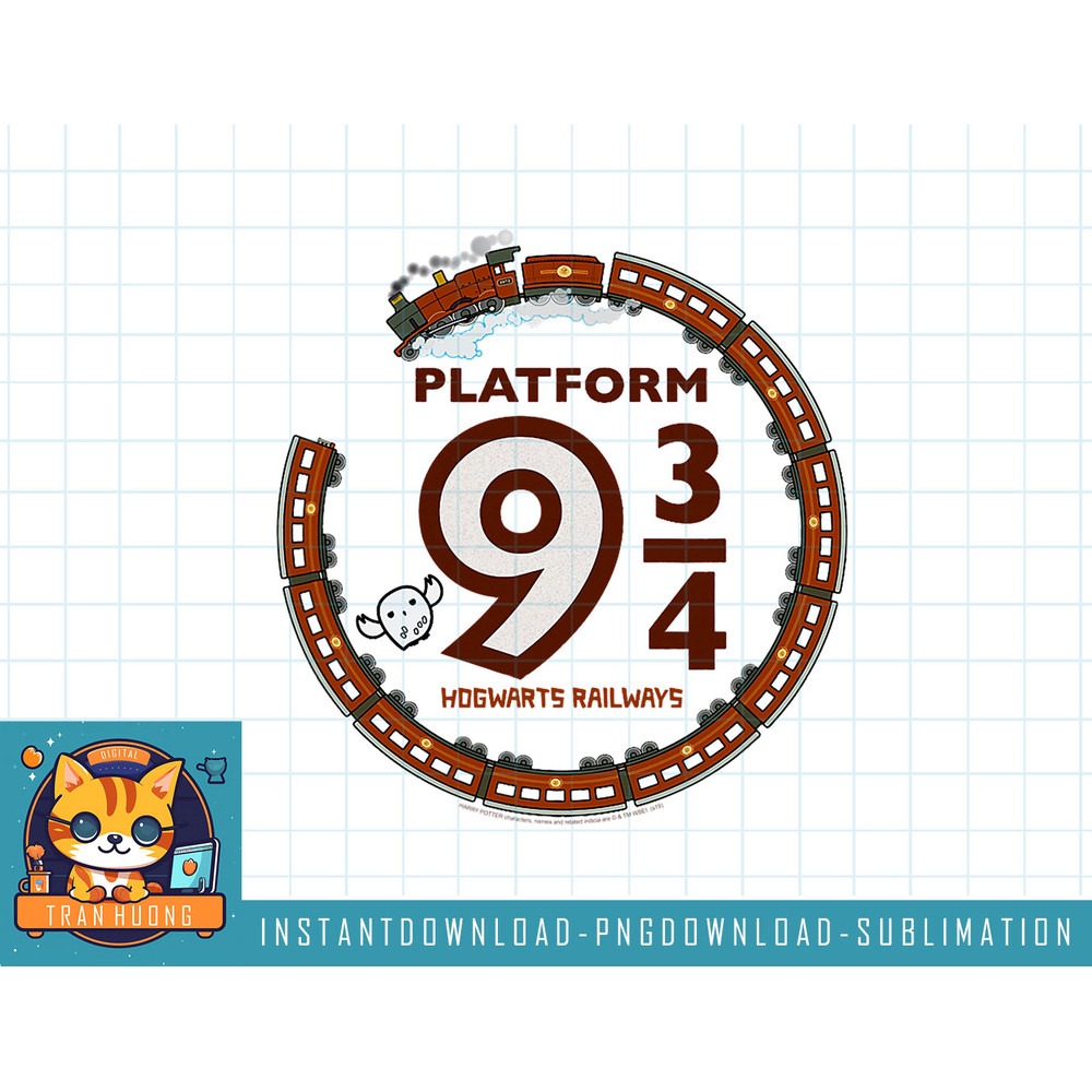 Harry Potter Platform 9 34 Hogwart Railways png, sublimate, digital download.jpg