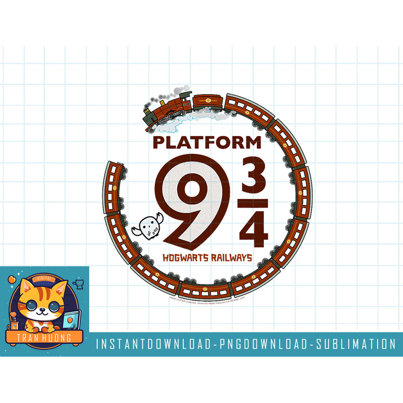 Harry Potter Platform 9 34 Hogwart Railways png, sublimate, digital download.jpg