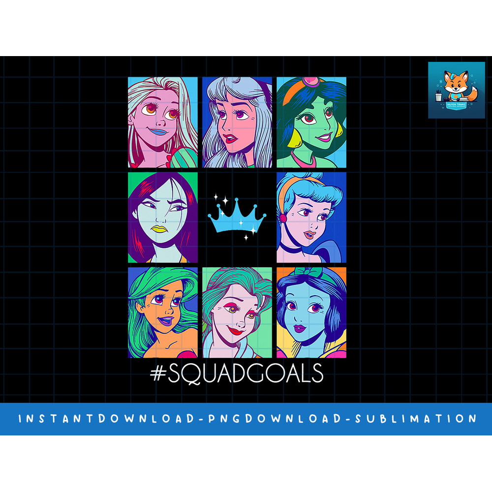 Disney Princess Comic Book Artwork SquadGoals png, sublimate, digital print.jpg