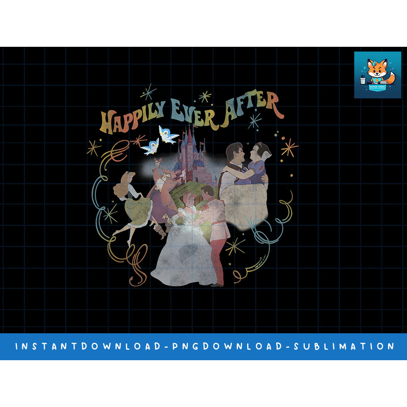 Disney Princess Couples Dancing Happily Ever After png, sublimate, digital print.jpg