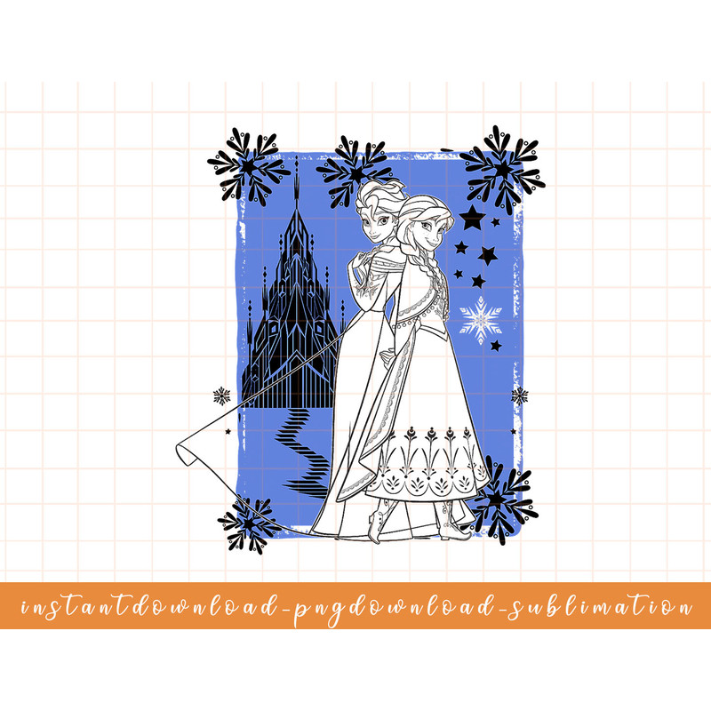 Disney Frozen Anna And Elsa Winter Castle png, sublimate, digital download.jpg
