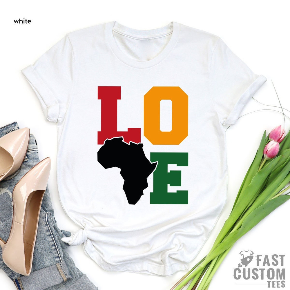 Love Africa Shirt, Africa Shirt, Black History Month T-Shirt, Black Lives Shirt, Human Rights Shirt, Map of Africa Shirt, Africa Map - 1.jpg