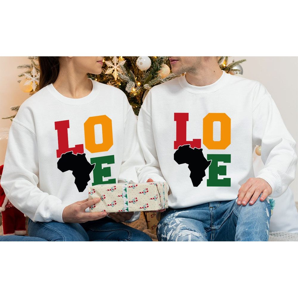 Love Africa Long Sleeve Shirt, Africa Map Sweatshirt, Black History Month T-Shirt, Black Lives Hoodie, Equal Rights Shirt - 3.jpg