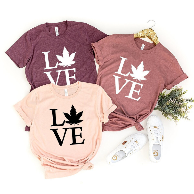 Love Weed Shirt, Weed Tshirt, Cannabis Leaf T-Shirt, Marijuana Shirt, Weed T Shirt, Smoker Shirt,  Smoke Weed Shirt - 1.jpg