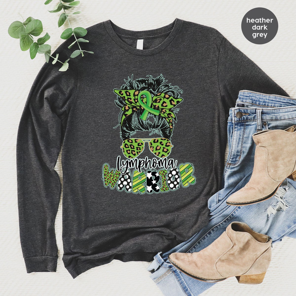 Lymphoma Warrior Sweatshirts for Women, Cancer Survivor Support Hoodies, Lymphoma Awareness Hoodies, Lymphoma Fighter Long Sleeve Shirts - 4.jpg