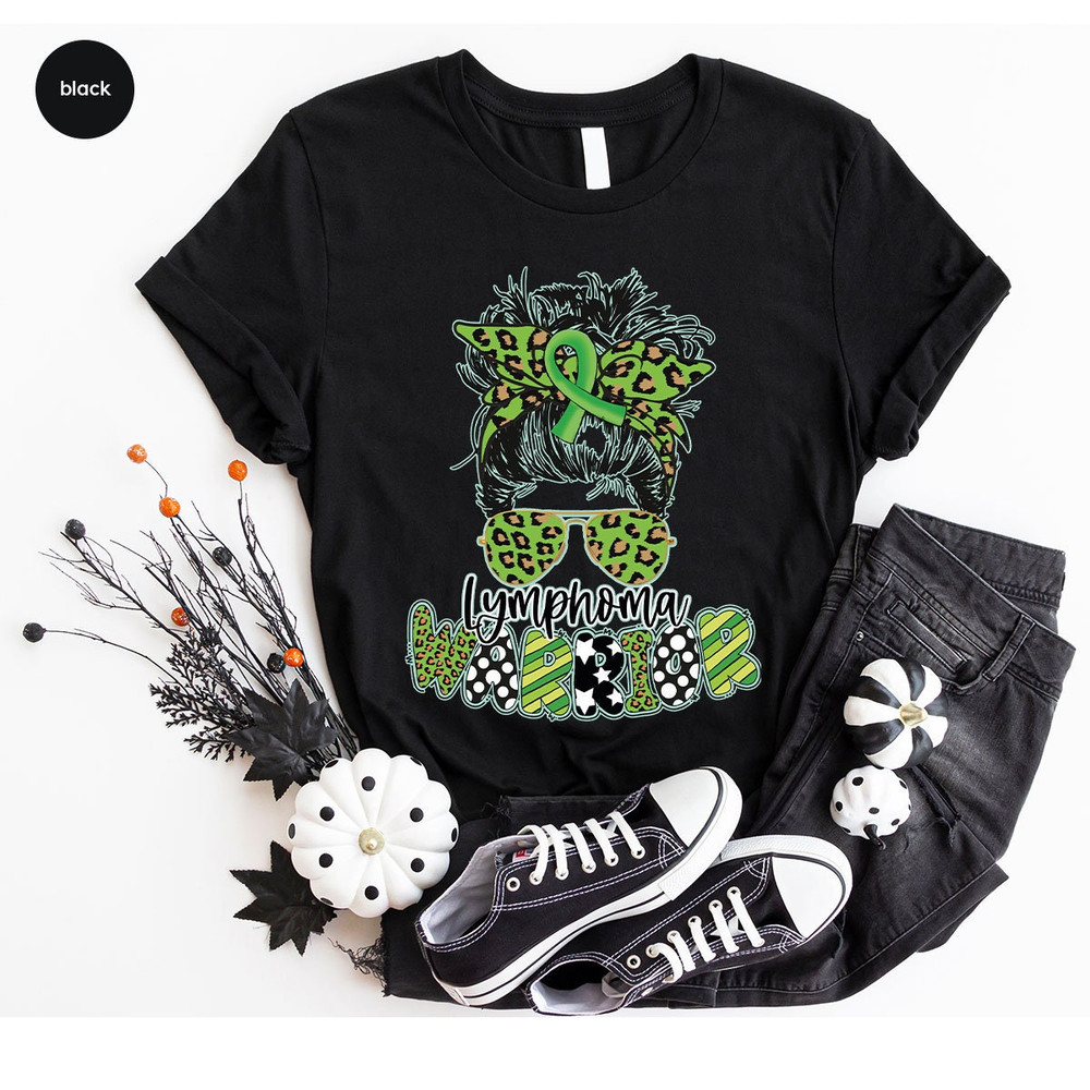 Lymphoma Warrior Shirts for Women, Cancer Survivor Support Graphic Tee, Lymphoma Awareness Tshirts for Her, Lymphoma Fighter Tshirt for Gift - 7.jpg