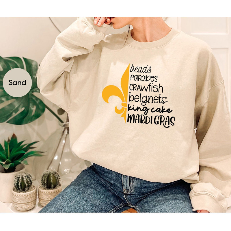Mardi Gras TShirt, Mardi Gras Crewneck Sweatshirt, Festival Clothing Women, Mardi Gras Outfit, Gift for Her, Gift for Him, Christian Apparel - 5.jpg