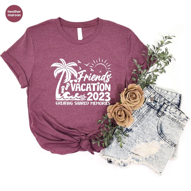 Matching Friends Trip Shirts, Funny Vacation Graphic Tees, Trendy Summer Clothing, Travel T-Shirt, Cool Women VNeck TShirts, Gifts for Him - 4.jpg