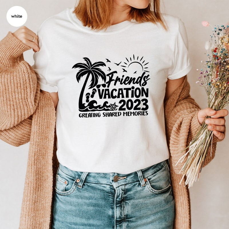 Matching Friends Trip Shirts, Funny Vacation Graphic Tees, Trendy Summer Clothing, Travel T-Shirt, Cool Women VNeck TShirts, Gifts for Him - 7.jpg