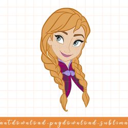 disney frozen anna big face portrait png, sublimate, digital download