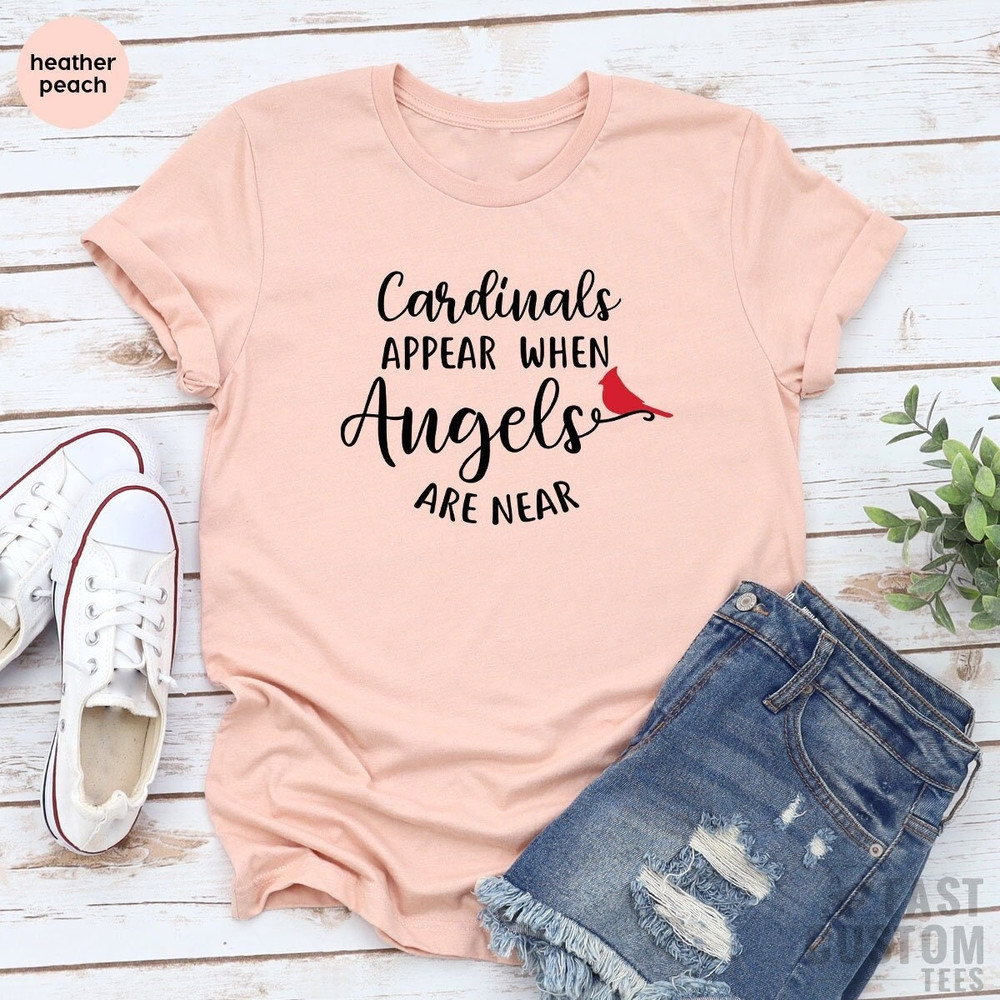 Memorial Day Shirt, Cardinals Appear When Angels are Near T Shirt, Birds Cardinal T-shirt, Independence Day Shirt, Women Bird Graphic Shirt - 3.jpg