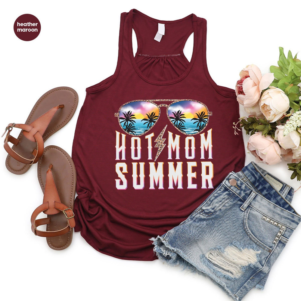 Mom Tank, Summer Tank, Beach Vneck Tank, Gift for Mom, Holiday Graphic Tees, Mama Tank, Vacation Tank, Mom Gift, Summer Outfit - 4.jpg