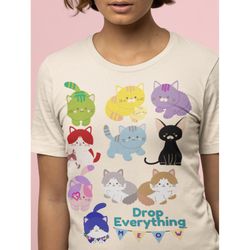 taylor swift eras tour kittens shirt - drop everything meow unisex tee