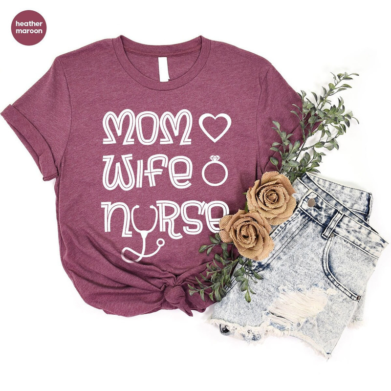 Mothers Day Shirt, Wife Vneck Shirt, Mom Shirt, Cute Mama Shirt, Nurse Gift, Mom Gift, Gift for Wife, Nurse Shirt, Mothers Day Gift - 1.jpg