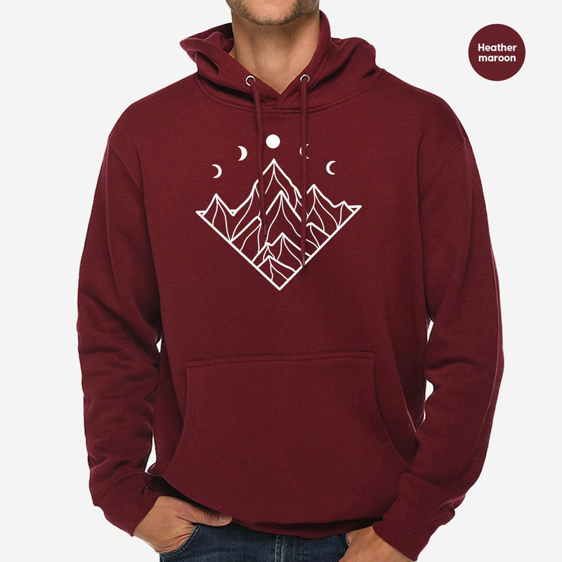 Mountain Hoodies and Sweaters, Vacation Crewneck Sweatshirt, Gifts for Him, Hiking Long Sleeve T-Shirt, Retro Nature Hooded, Boyfriend Gifts - 5.jpg