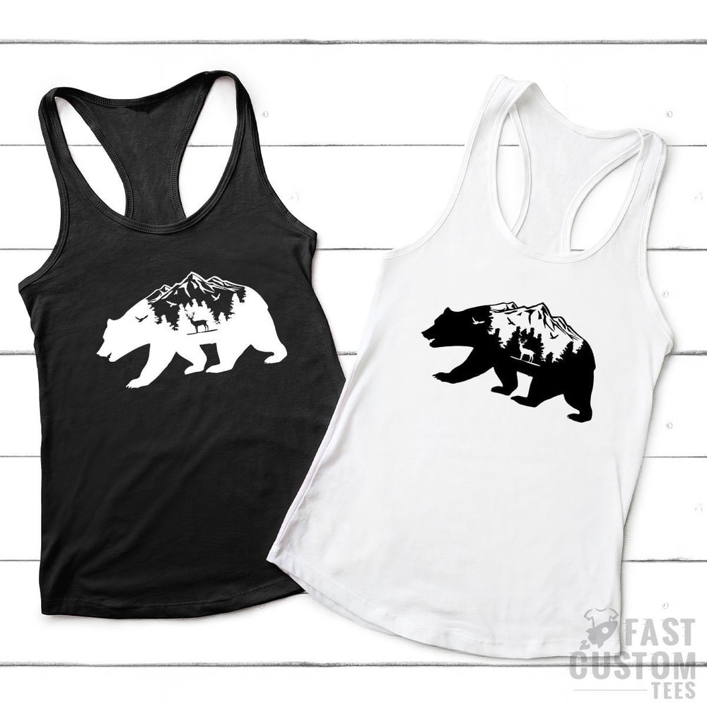 Mountain TShirt, Camping Shirt, Nature Lover Shirt, Gift For Camper, Hiking T Shirt, Bear Deer Shirt, Outdoor Shirts, Vacation T Shirt - 8.jpg