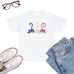 cat 4th of july american flag red white blue t-shirt