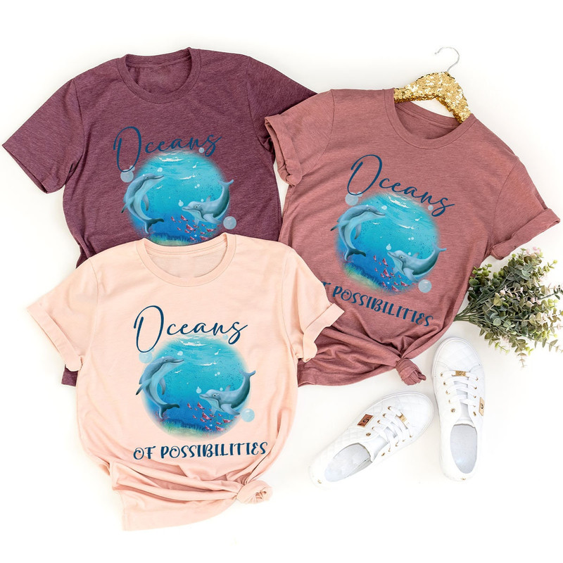 Ocean Dolphin Shirts, Graphic Tees, Gifts For Librarian, Gifts For Readers, Ocean Themed Tee, Kids Reading Shirts, Shirts For Women - 5.jpg