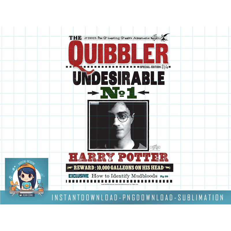 Harry Potter Quibbler Undesirable Harry Potter png, sublimate, digital download.jpg