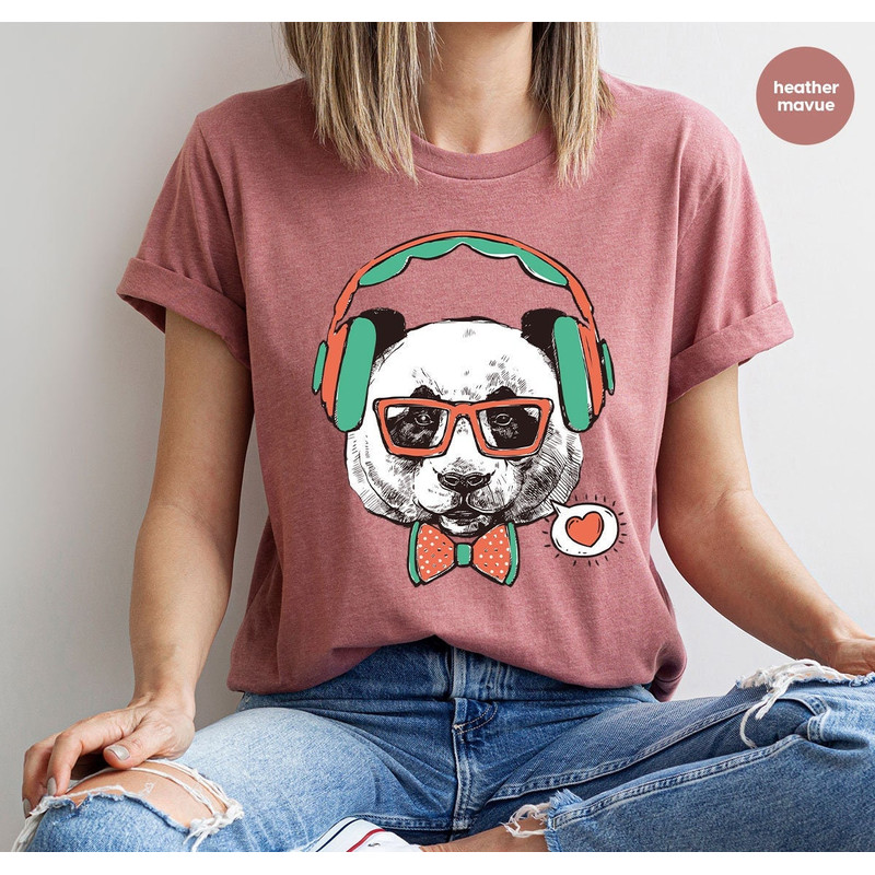Panda Graphic Tees, Panda Shirt for Women, Panda Shirt, Cool Panda T-Shirt, Cute Animal T-Shirt, Panda Gifts, Gift for Her, Cute Outfit - 1.jpg