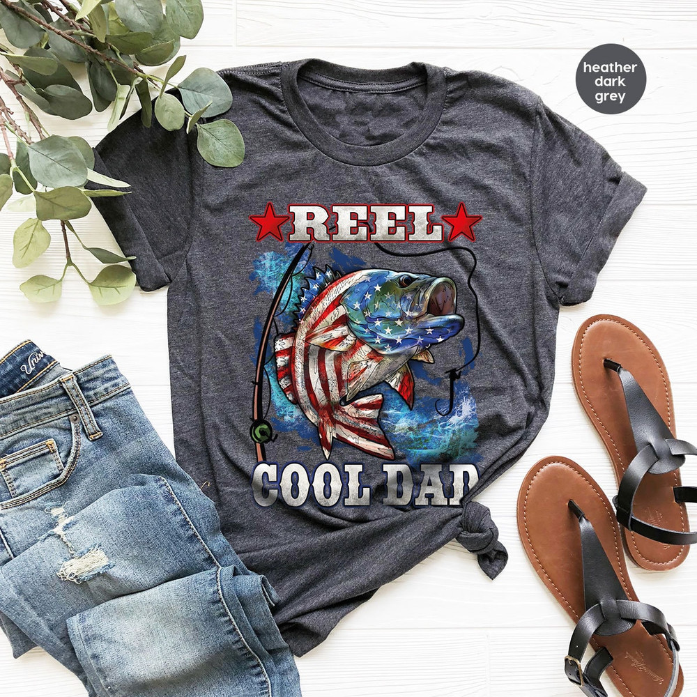 Patriotic Dad Shirt, Fathers Day Gifts, 4th of July Shirt, Fathers Day Shirt, American Flag Graphic Tees, Dad Gifts, Fishing Daddy Outfit - 2.jpg