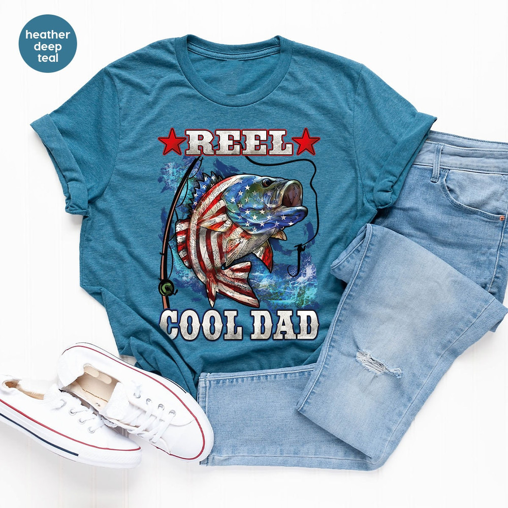 Patriotic Dad Shirt, Fathers Day Gifts, 4th of July Shirt, Fathers Day Shirt, American Flag Graphic Tees, Dad Gifts, Fishing Daddy Outfit - 7.jpg