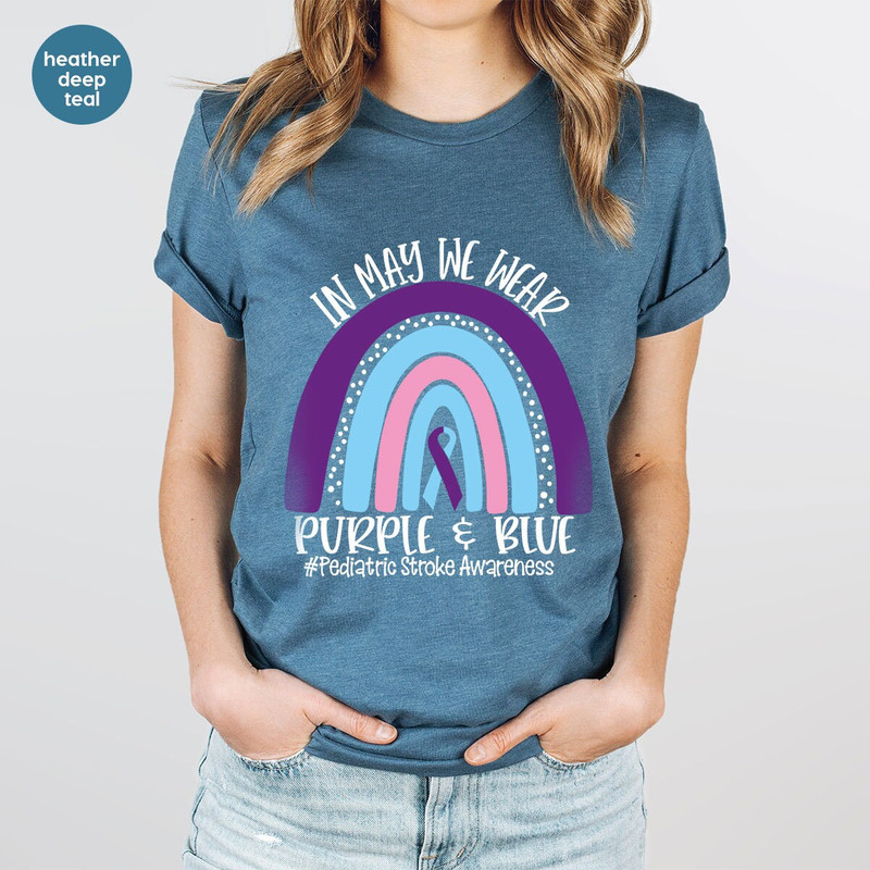 Pediatric Stroke Survivor TShirt, Family Support Tee, Pediatric Stroke Awareness Shirt, Neuro Nurse Shirt, Stroke Warrior Shirt, Stroke Gift - 2.jpg