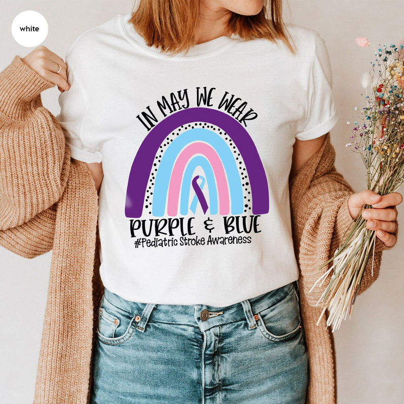 Pediatric Stroke Survivor TShirt, Family Support Tee, Pediatric Stroke Awareness Shirt, Neuro Nurse Shirt, Stroke Warrior Shirt, Stroke Gift - 5.jpg