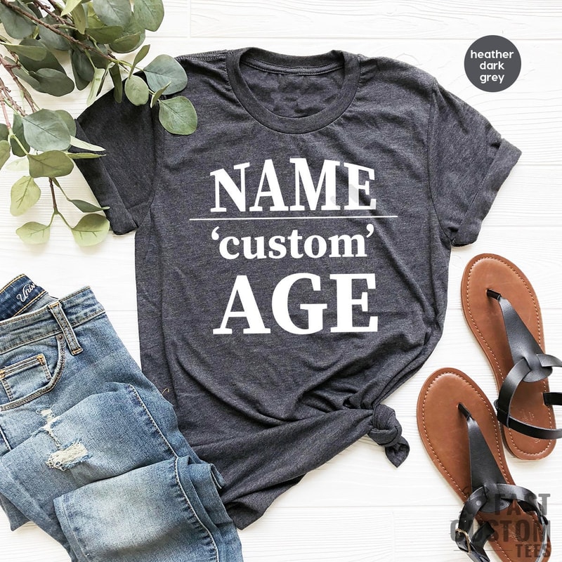 Personalized Birthday Shirt, Custom Birthday Gifts, Custom Name Age Shirt, Birthday Gift, Birthday T Shirt, Custom TShirt, Birthday Tee - 1.jpg