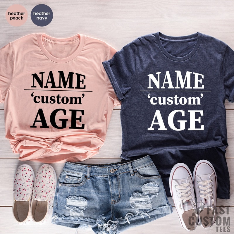 Personalized Birthday Shirt, Custom Birthday Gifts, Custom Name Age Shirt, Birthday Gift, Birthday T Shirt, Custom TShirt, Birthday Tee - 4.jpg