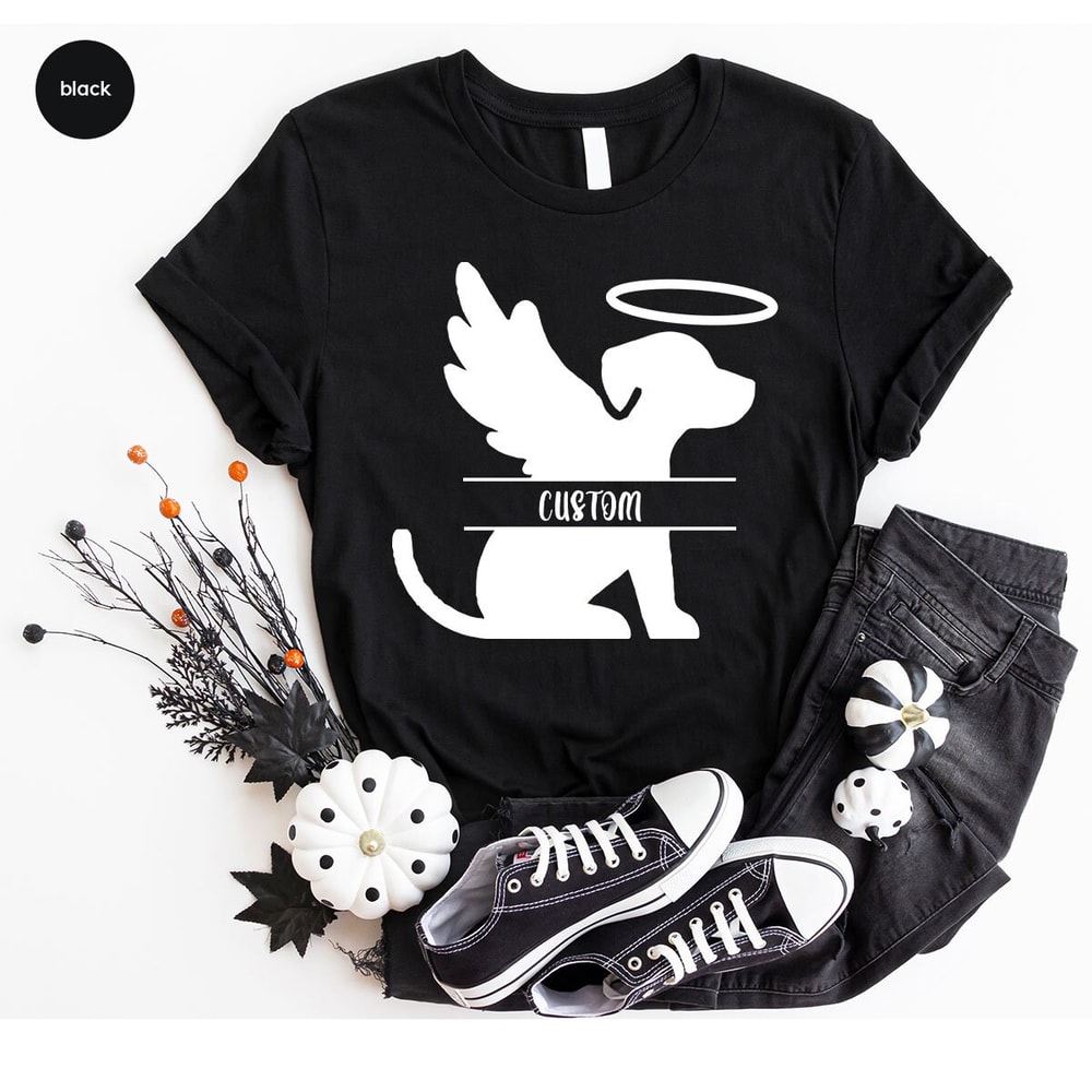 Personalized Dog Memorial Gift, Bereavement TShirt, Custom Dog Name VNeck Shirt, Pet Loss Tee, Rest In Peace Graphic Tees, Gift for Dog Mom - 5.jpg