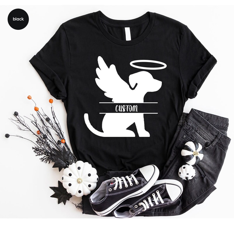 Personalized Dog Memorial Gift, Bereavement TShirt, Custom Dog Name VNeck Shirt, Pet Loss Tee, Rest In Peace Graphic Tees, Gift for Dog Mom - 5.jpg