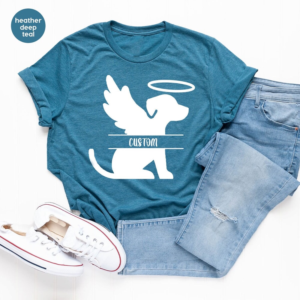 Personalized Dog Memorial Gift, Bereavement TShirt, Custom Dog Name VNeck Shirt, Pet Loss Tee, Rest In Peace Graphic Tees, Gift for Dog Mom - 6.jpg