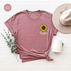 personalized flower shirt, customized floral shirt, gifts for mom, plant crewneck sweatshirt, botanical shirts for women