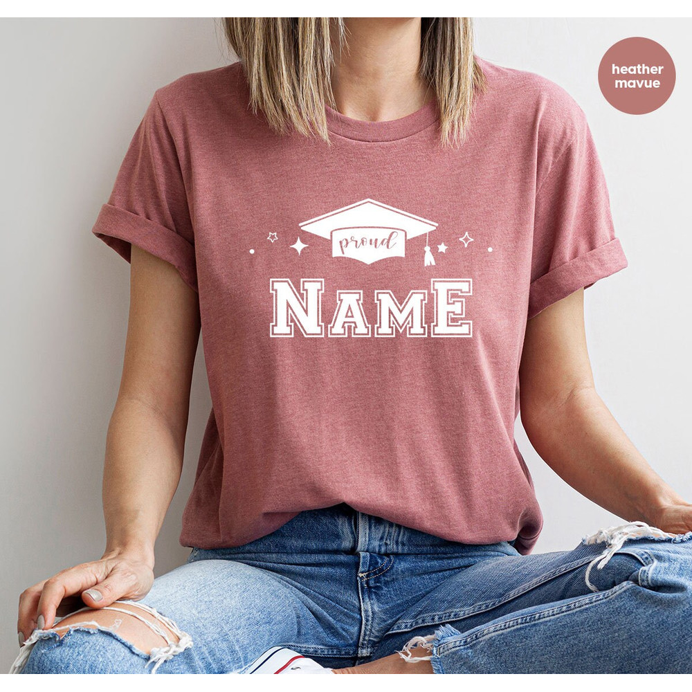 Personalized Graduation Shirt, Cool Graduation Party Gift, Custom Graduation Graphic Tee, Matching Class of 2023 Clothing, Grad Gift for Her - 4.jpg