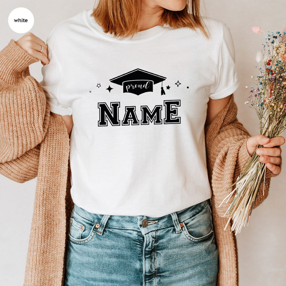 Personalized Graduation Shirt, Cool Graduation Party Gift, Custom Graduation Graphic Tee, Matching Class of 2023 Clothing, Grad Gift for Her - 5.jpg
