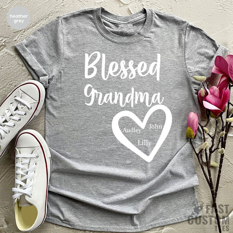Personalized Grandma Shirt, Custom Grandma Tee, Blessed Grandma Shirt, Gift From Grandma, Grandmother Tees, Grandma Shirt, Grandma Gifts - 2.jpg