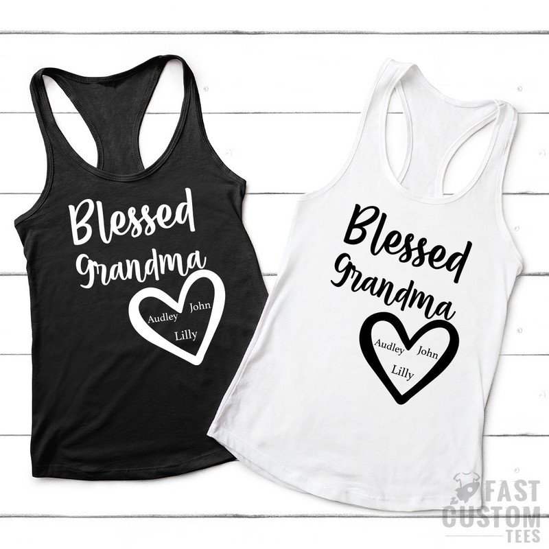 Personalized Grandma Shirt, Custom Grandma Tee, Blessed Grandma Shirt, Gift From Grandma, Grandmother Tees, Grandma Shirt, Grandma Gifts - 6.jpg