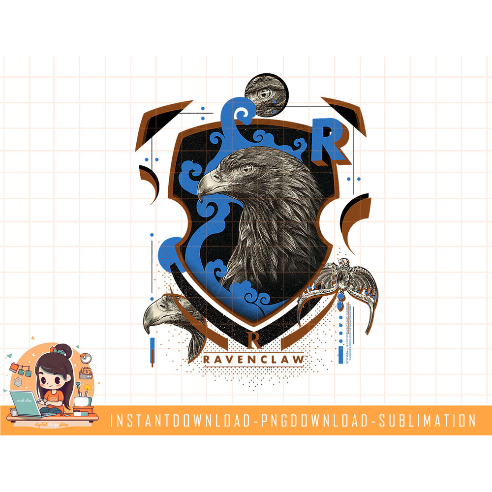 Harry Potter Ravenclaw Shield Realistic Eagle png, sublimate, digital download.jpg