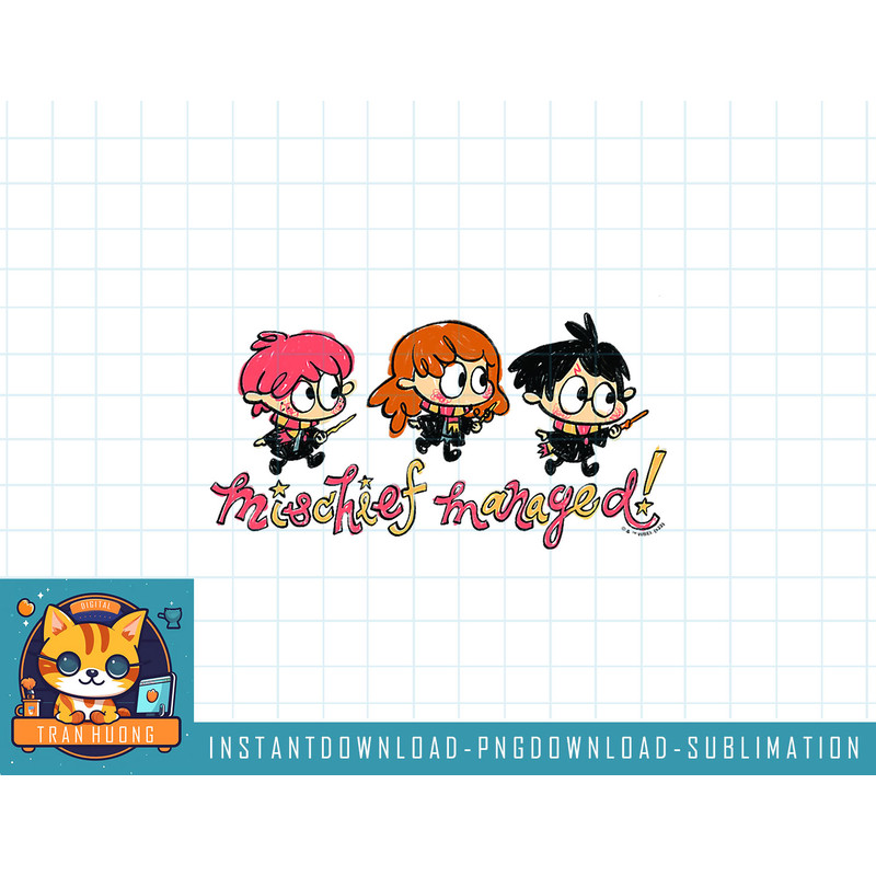 Harry Potter Ron & Hermione Golden Trio Mischief Managed png, sublimate, digital download.jpg
