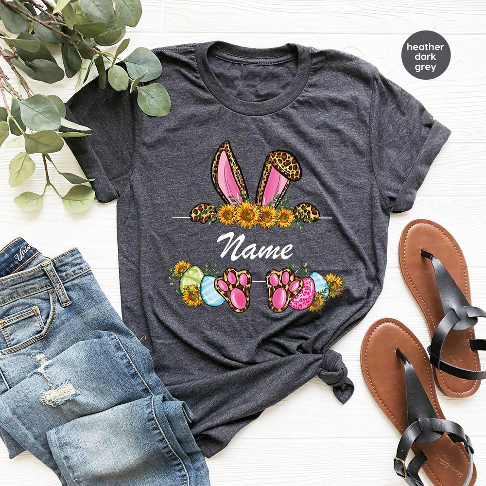 Personalized Happy Easter Day Shirt, Easter Eggs Gifts, Gifts for Her, Customized Easter T-Shirt, Easter Bunny Crewneck Sweatshirt - 2.jpg
