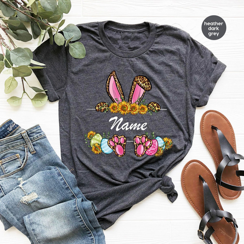 Personalized Happy Easter Day Shirt, Easter Eggs Gifts, Gifts for Her, Customized Easter T-Shirt, Easter Bunny Crewneck Sweatshirt - 2.jpg