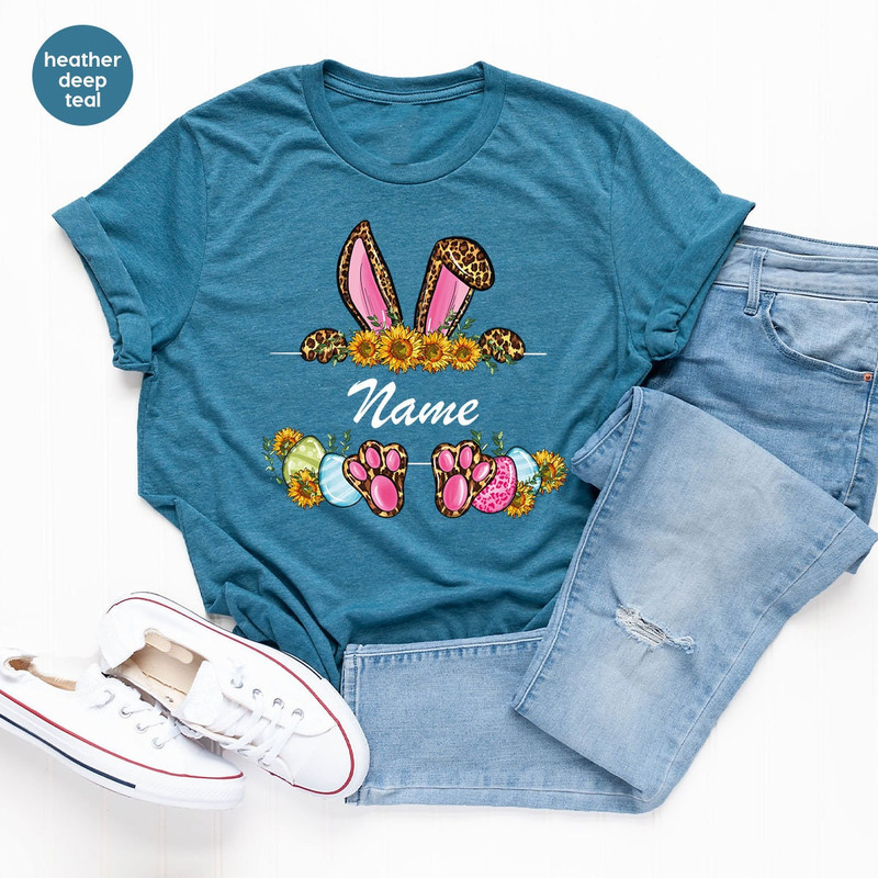 Personalized Happy Easter Day Shirt, Easter Eggs Gifts, Gifts for Her, Customized Easter T-Shirt, Easter Bunny Crewneck Sweatshirt - 4.jpg