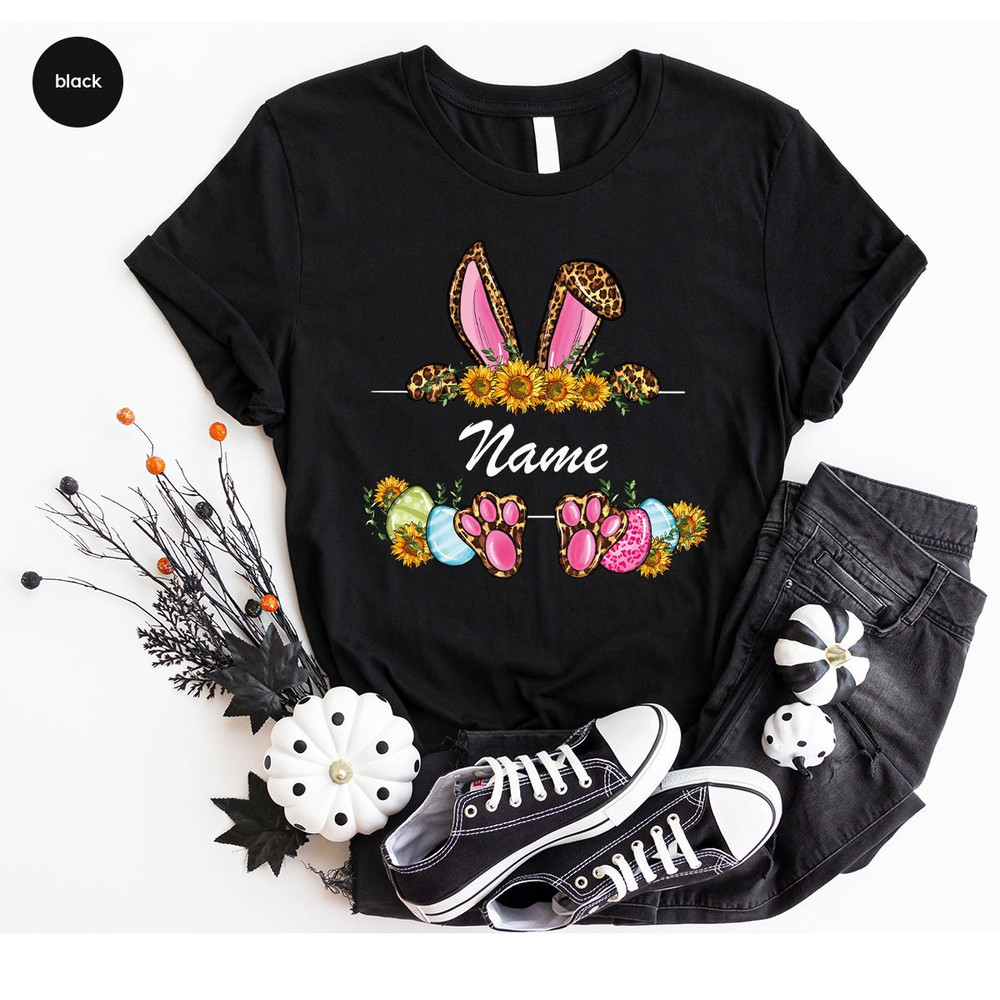Personalized Happy Easter Day Shirt, Easter Eggs Gifts, Gifts for Her, Customized Easter T-Shirt, Easter Bunny Crewneck Sweatshirt - 6.jpg