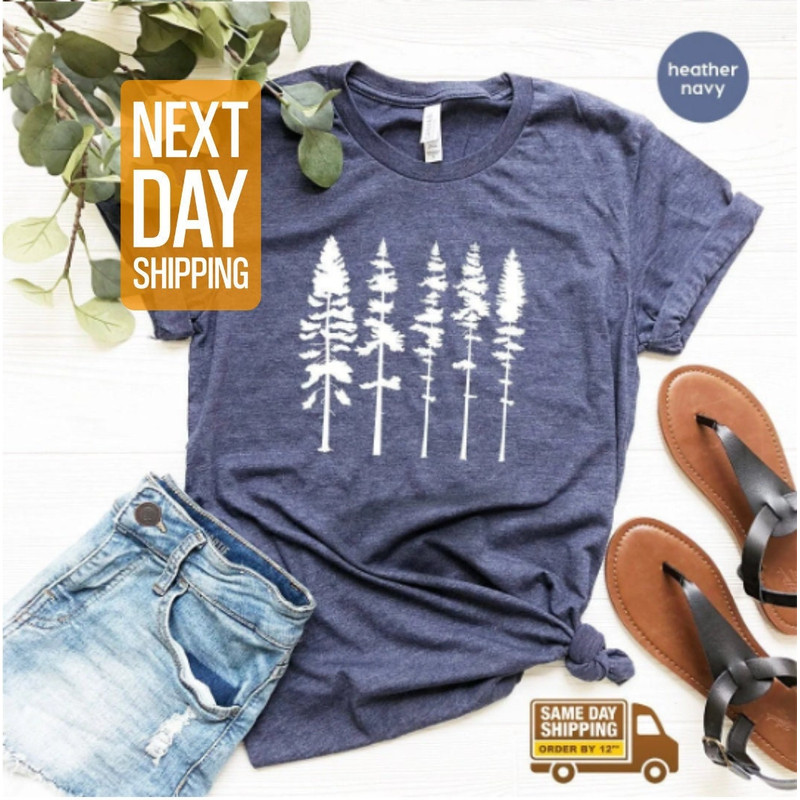 Pine Tree Shirt, Pine Tree T Shirt, Camping Shirt, Hiking Shirt, Adventure Shirts, Nature Lover Gift, Outdoors Shirt - 1.jpg